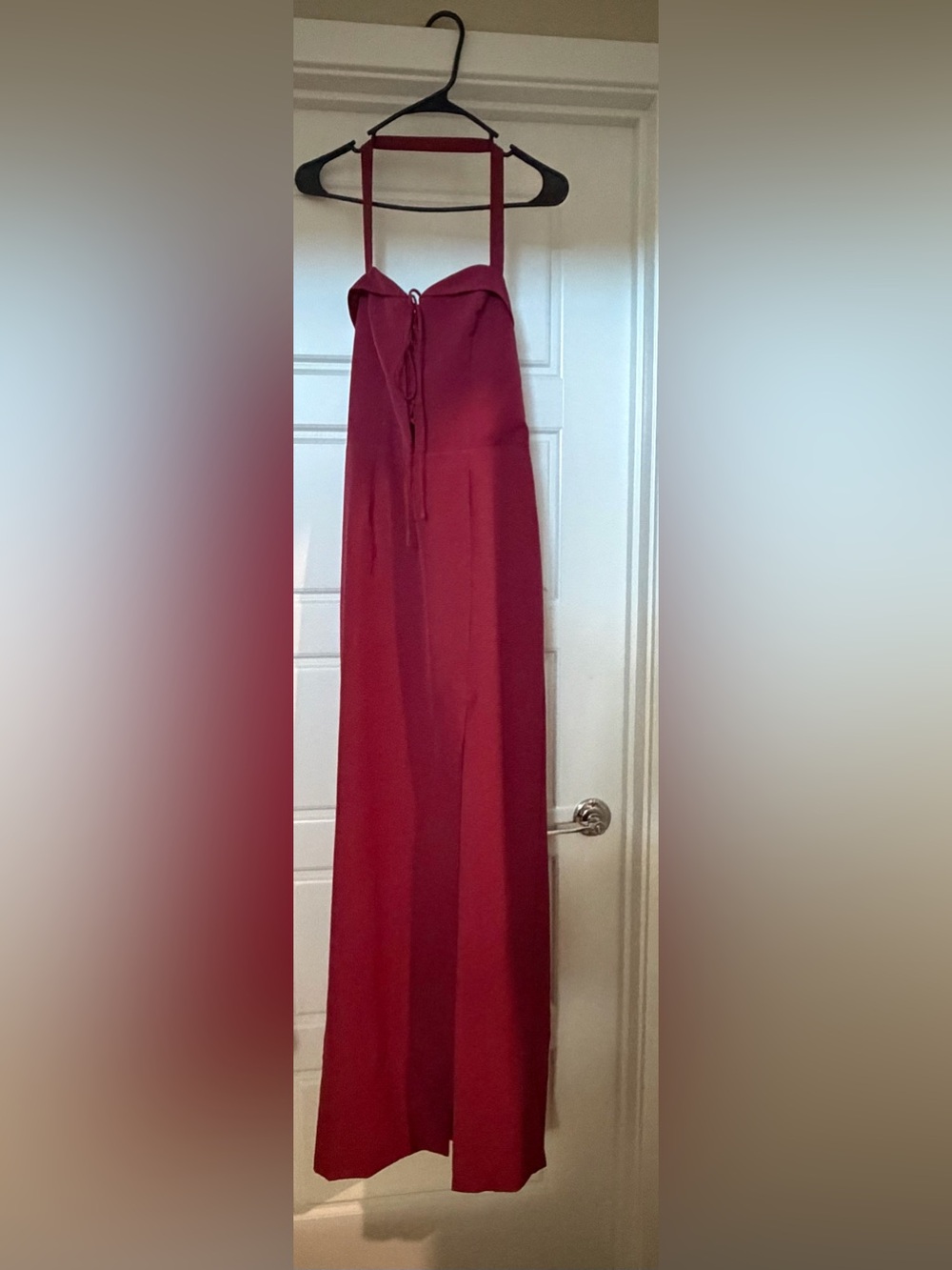 Wayf Red Strappy Maxi Skirt